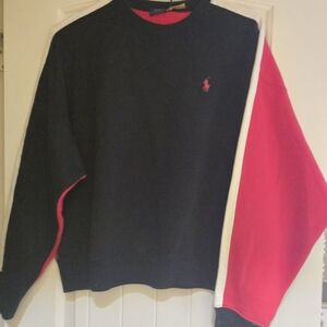 NWT Polo by Ralph Lauren Men's Black and Red Crewneck Sweater